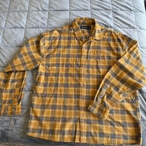 Abercrombie & Fitch Soft AF Flannel Mustard & Gray